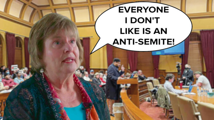 Peoria’s Top Zionist Lobbies City Council to Censor Criticism of Israel thumbnail. Sue Katz stating "everyone I don't like is an anti-semite!"